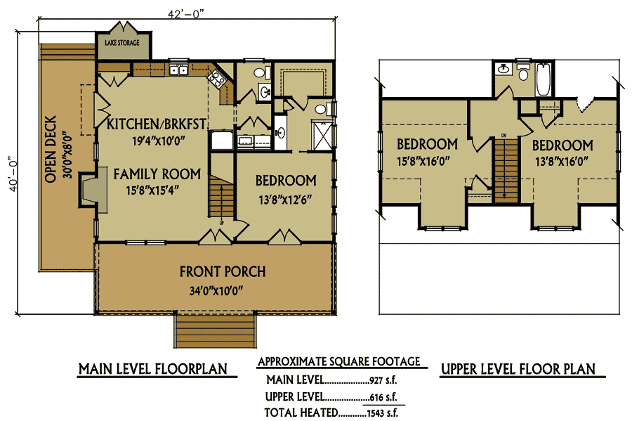 small lake cottage floor plan
