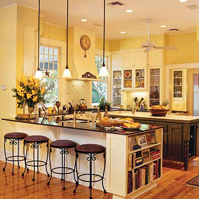 yellow paint country kitchen remodeling ideas