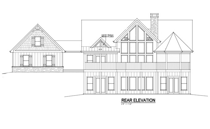 Open House  Plan  with 3  Car  Garage  Appalachia Mountain II