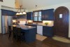 small-cottage-kitchen-blue-cabinets