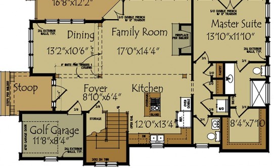Bent River Cottage open living cottage floor plan