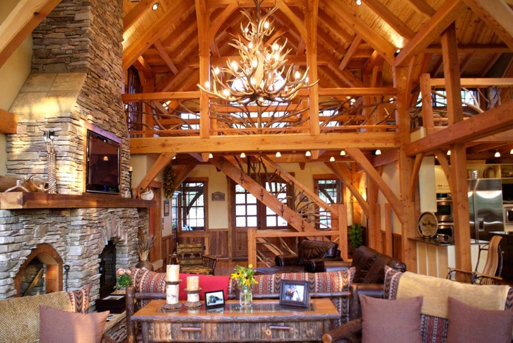 rustic-timber-frame-interior-design-vaulted-ceilings