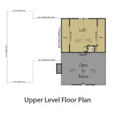Diana's Dog Trot dog trot cabin with loft upper level floor plan