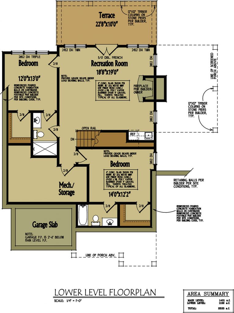 Small Cabin Home  Plan  with Open Living Floor  Plan 