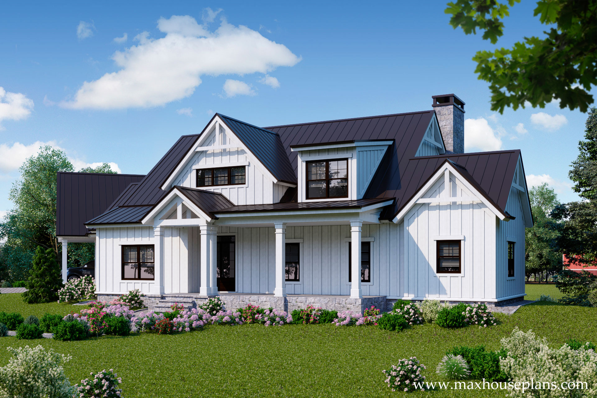  Modern  Farmhouse  House  Plan  Max  Fulbright Designs 