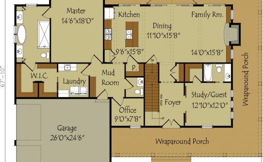 Carolina Farmhouse 4-bedroom modern farmhouse plan