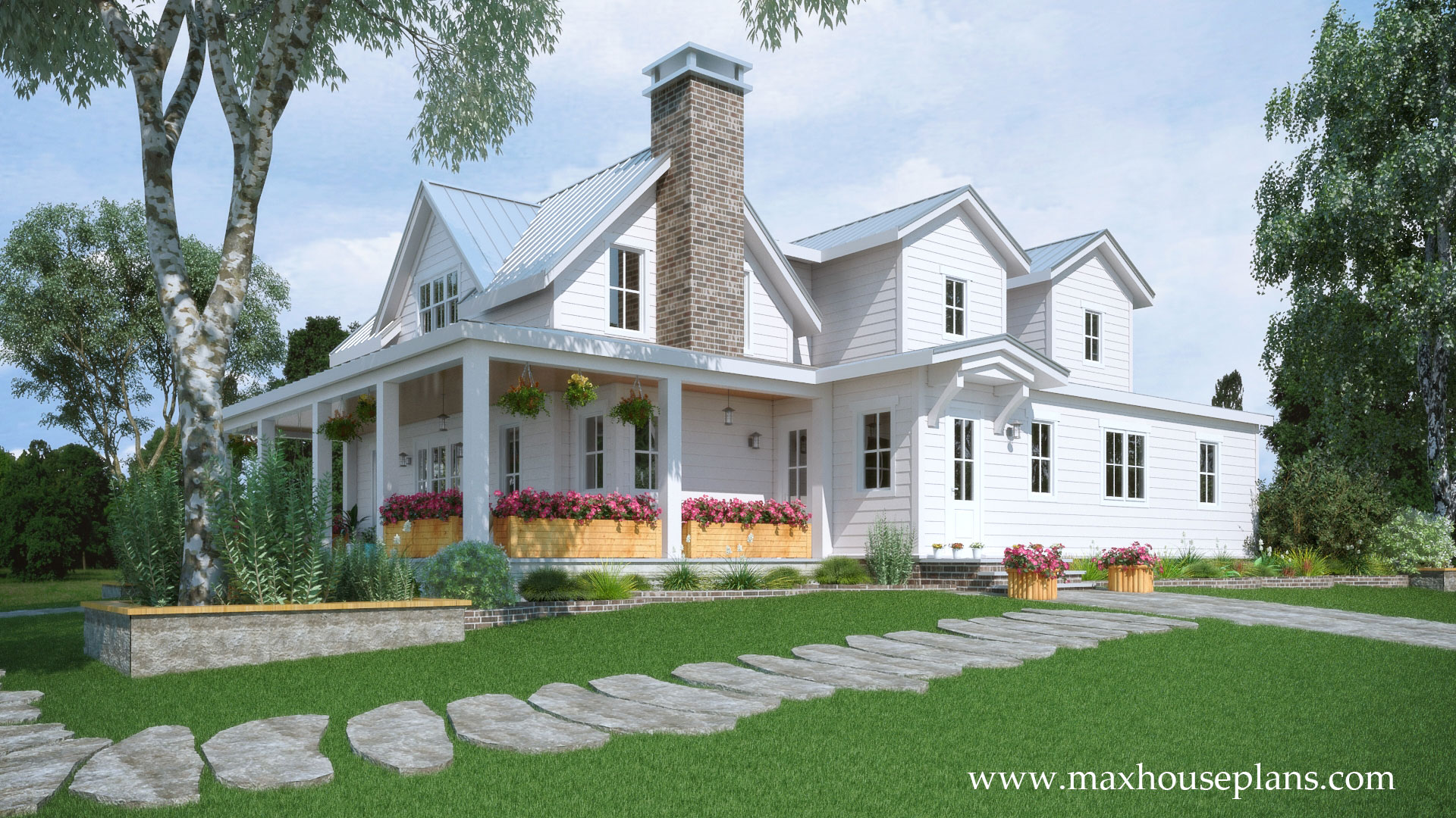 Modern Farmhouse Floor Plan With Wraparound Porch Max Fulbright Designs