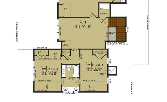 Forever Farmhouse modern farmhouse floor plan 3-bedroom upper level