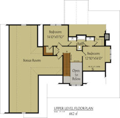 Carolina Farmhouse modern farmhouse plan upper level 2 bedrooms