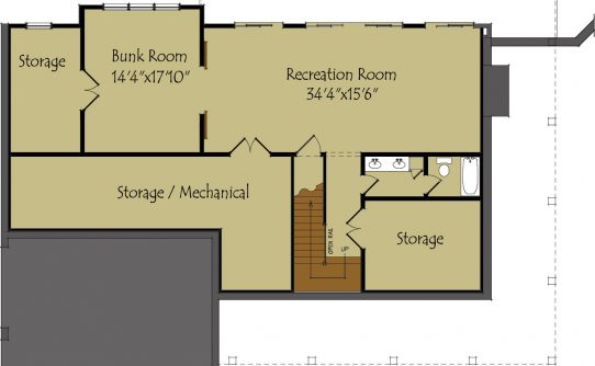 Carolina Farmhouse modern farmhouse plan walkout basement