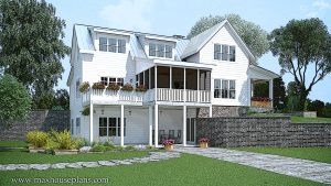  Modern  Farmhouse  Floor Plan  with Wraparound Porch Max  