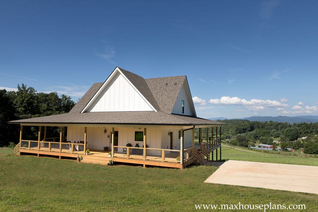 Banner Elk, Built: How Porch, Loft and Grade Shape the Home Completed Banner Elk house with a wraparound porch on a mountain lot