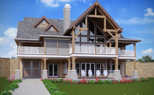 lake house plan with great views