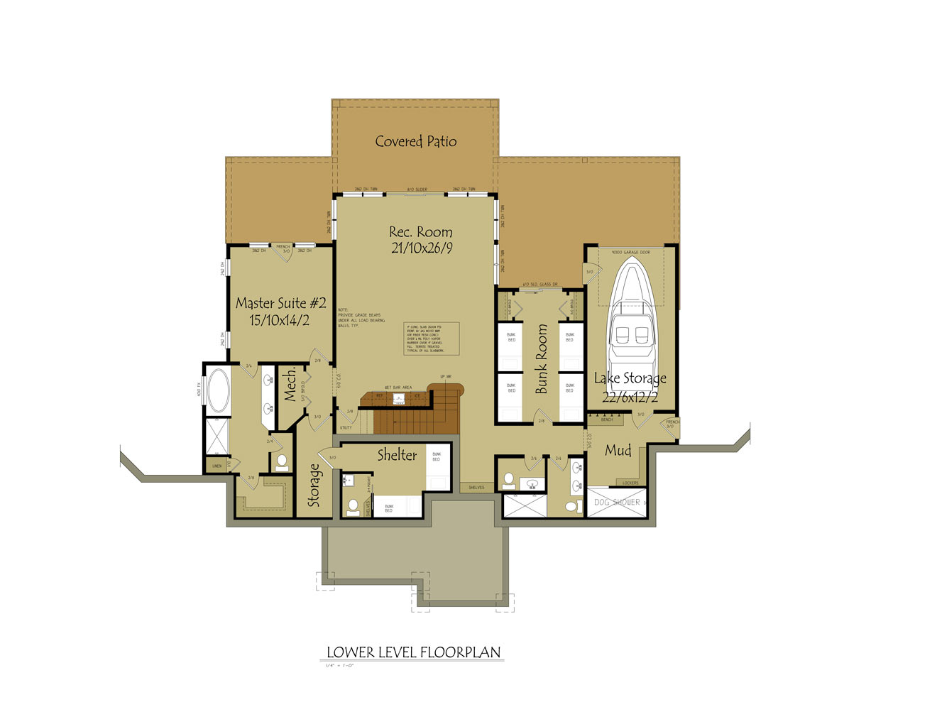 3 Story Rustic Open Living Lake House Plan Max Fulbright