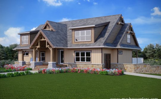 3 story open living mountain house plan