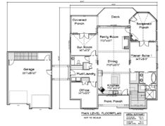 Little Appalachia mountain lake-house floor plan with open living