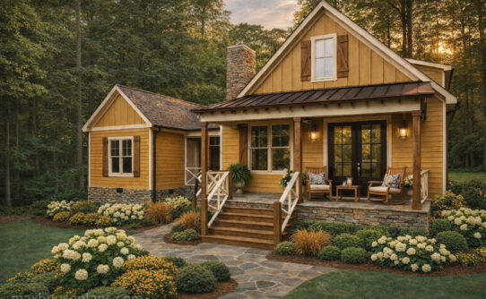 Diana's Dog Trot elevation — 4 bed, 3 bath, 1555 Sq. Ft. by Max Fulbright Designs