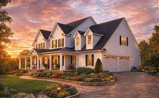 High Country Farmhouse elevation — 3 bed, 3 1/2 bath, 4,093 sq. ft. by Max Fulbright Designs
