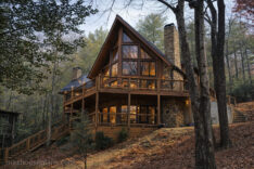 a frame cabin house plan three story walkout basement