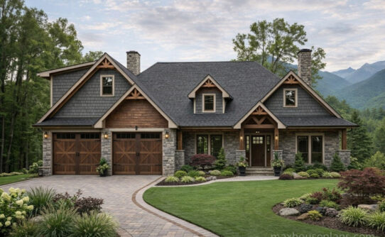 Oak Mountain Cottage elevation — 3 bed, 2 bath, 1,984 sq. ft. by Max Fulbright Designs