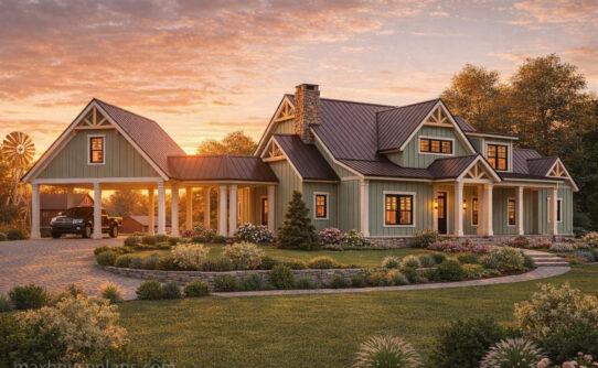 Modern Farmhouse — floor plan — 2914 sq ft — 4 bedroom