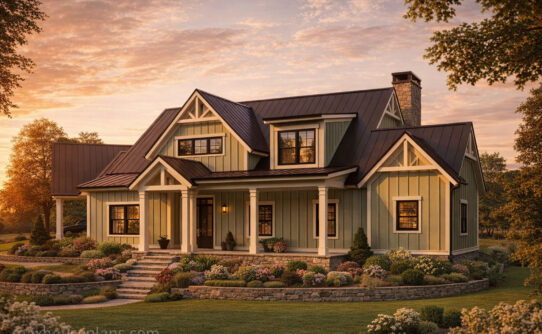 Modern Farmhouse elevation — 4 bed, 3 bath, 2914 Sq. Ft. by Max Fulbright Designs