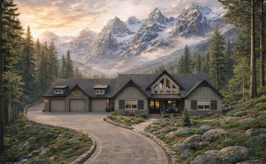 Alpine Lodge — floor plan — 2758 sq ft — 3 bedroom