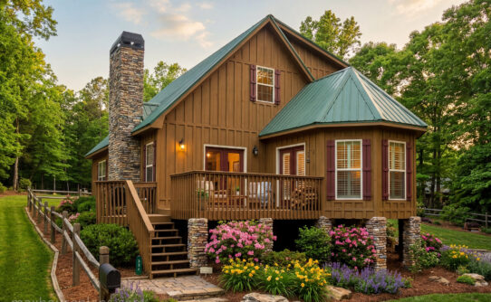 The Vista elevation — 3 bed, 2 1/2 bath, 1,380 sq. ft. by Max Fulbright Designs